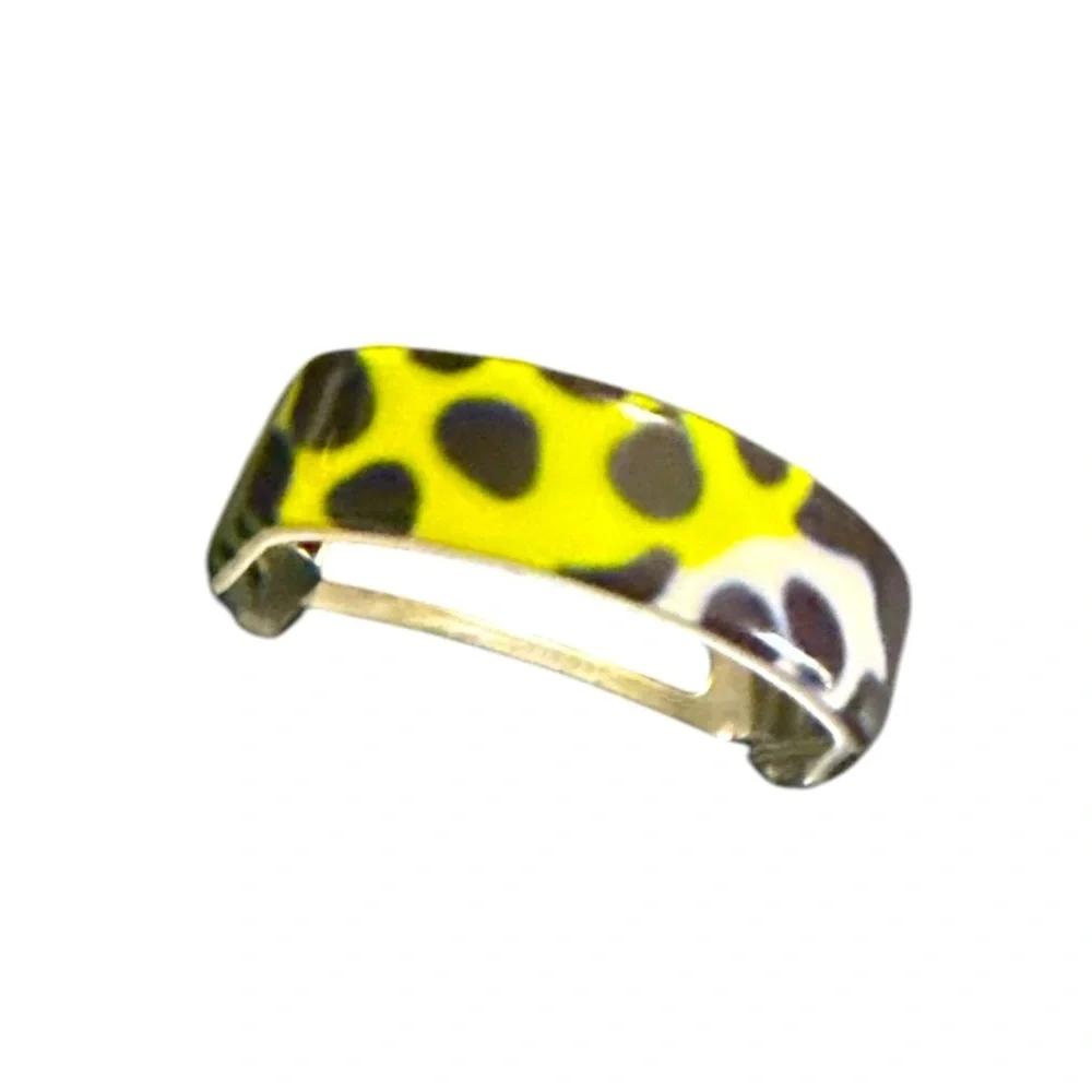 1960’s‎ Vintage French Ponytail Holder Hair Clip Multi-Colored Neon Animal Print